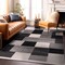 World Rug Gallery Modern Geometric Boxes Design Non Shedding Soft Area Rug 5' x 7' Black 399BLACK5x7 - alternate 8